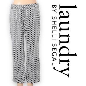 Laundry by Shelli Segal Diamond Black & White Print Pants Size 4